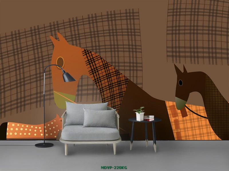 tranh chú ngựa cách điệu